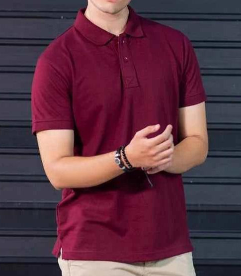 Men's Maroon Polo Shirt – Classic Fit & Soft Cotton Feel