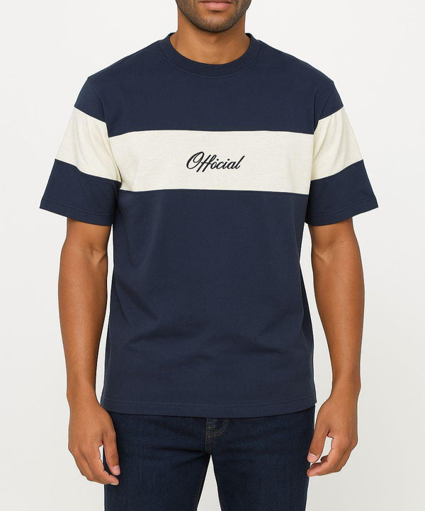 Men's Cotton Plain Navy Blue T-Shirt – 1 Pc