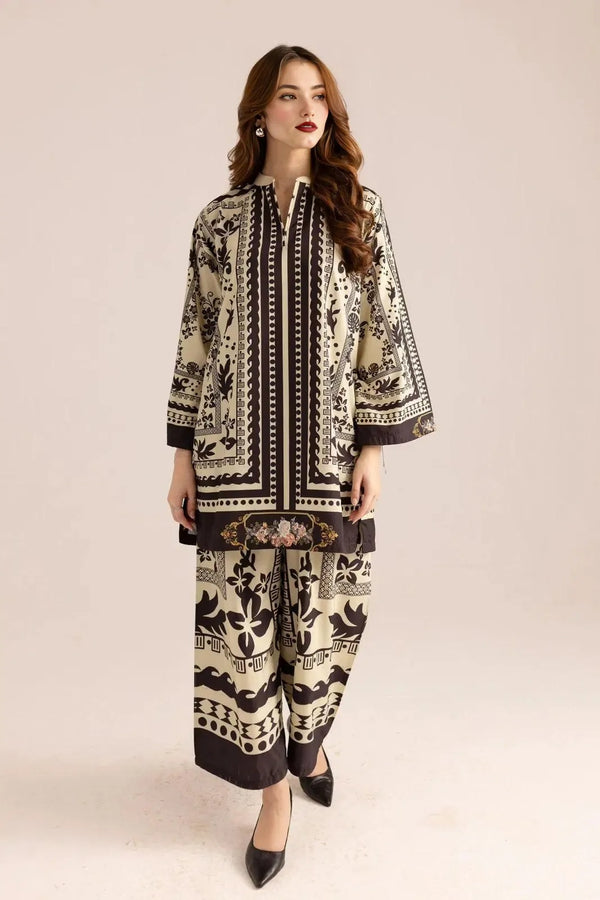 Stylish Women's Stitched Printed Shirt and Trouser Set – 2 Pcs