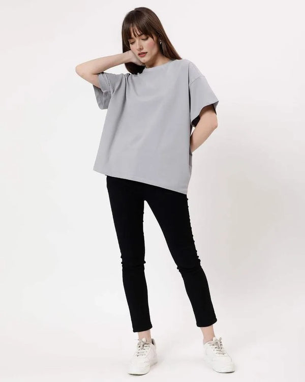 1 Pc Women's Stitched Jersey Plain T-Shirt