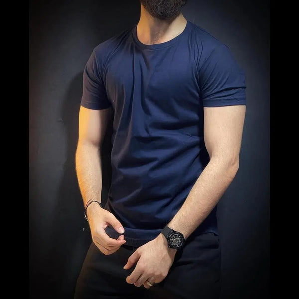 Men’s Jersey Round Neck T-Shirt – Blue
